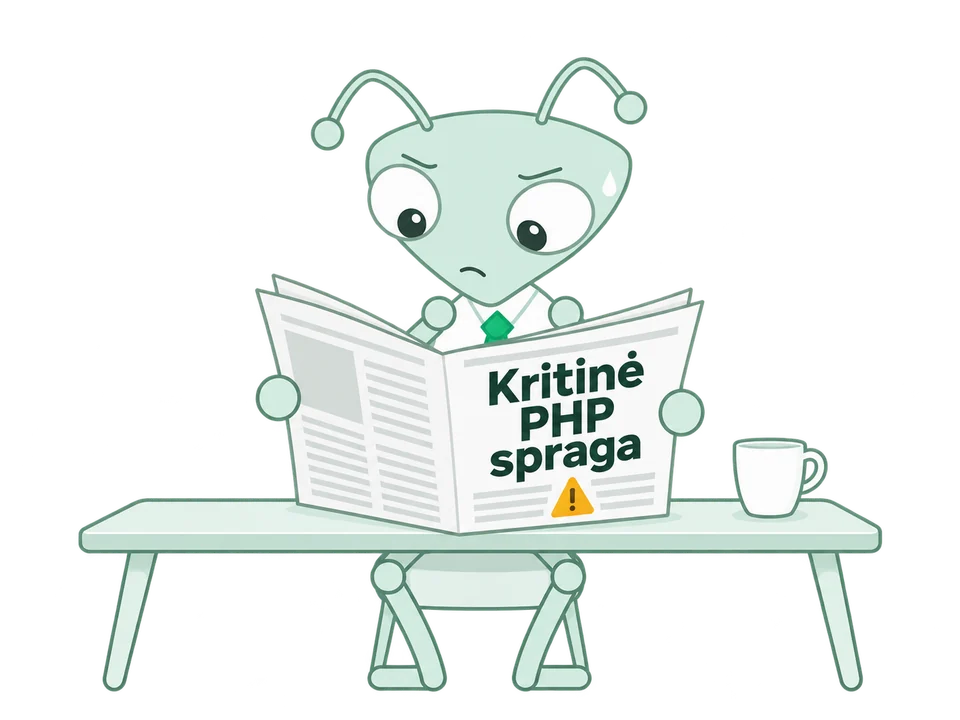 Kodis prie stalo skaito laikraštį